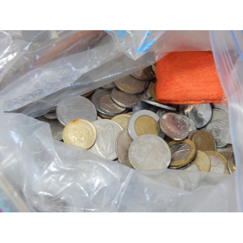 92 - A Huge Quantity of Unsorted Coinage contained in Wooden Boxes & Tins. Sorting will reward. Collectio... 