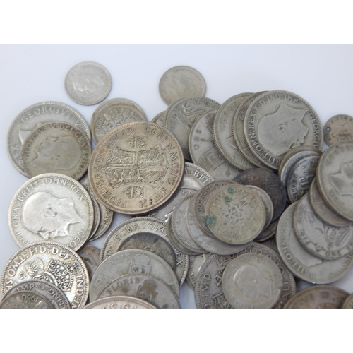 95 - A Quantity of Pre-1947 Silver Coinage: Weight 408g