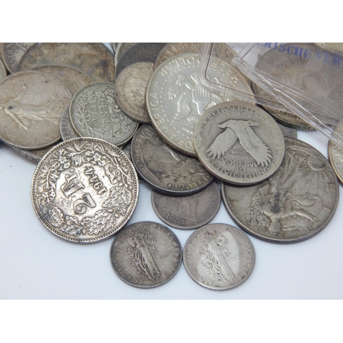 96 - A Quantity of Continental Silver Coinage: Weight 280g