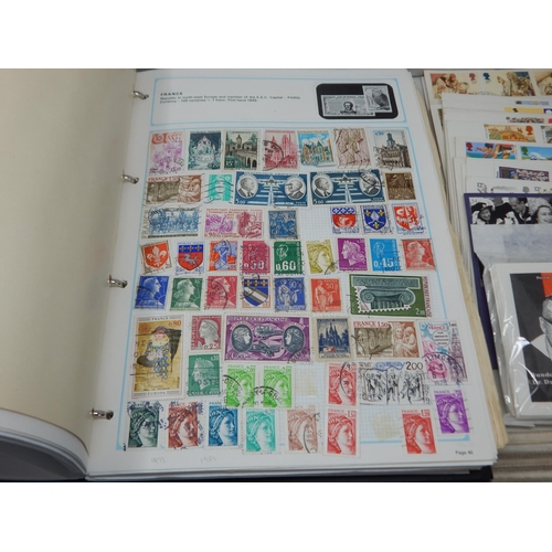 91 - A Worldex Stamp Album Containing a Vast Quantity of World Stamps together with a box containing a Hu... 