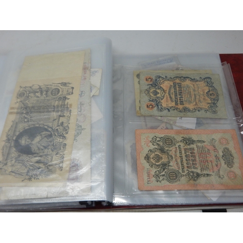 74 - A Folder Containing a Large Quantity of World Banknotes Including China, Germany, Great Britain, Ire... 