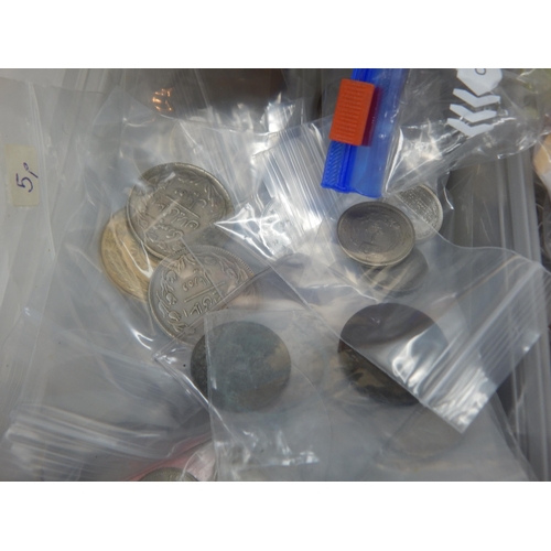 75 - A Large Plastic Tub Containing a Huge Quantity of World Coinage together with Early English Copper C... 