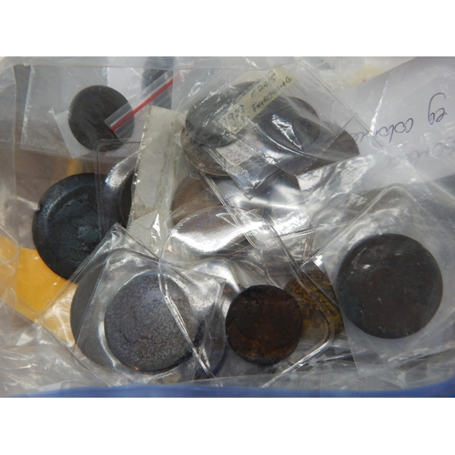 75 - A Large Plastic Tub Containing a Huge Quantity of World Coinage together with Early English Copper C... 