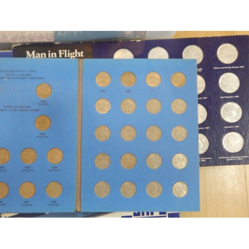 78 - A Large Quantity of Commemorative Coinage together with two complete Whitman folders of Pennies & Si... 