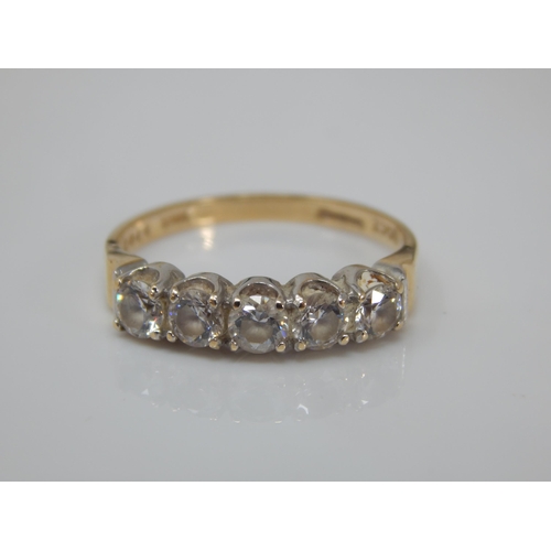 193 - 9ct Gold Half Eternity Ring: Size O: Weight 2.35g