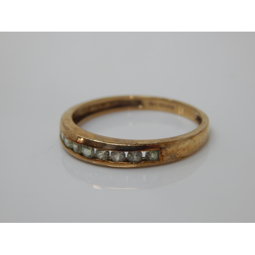 194 - 9ct Gold Half Eternity Ring: Size P: Weight 1.71g