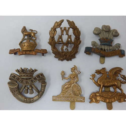 502 - A Collection of Military Badges to Include: The Norfolk Regiment, The Royal Kent Regiment, Women's A... 