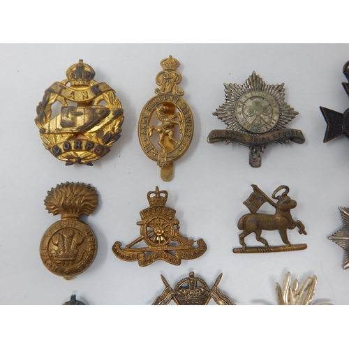 516 - Military Cap Badges Including Tank Corps, Royal Welsh Fusiliers, Hussars etc