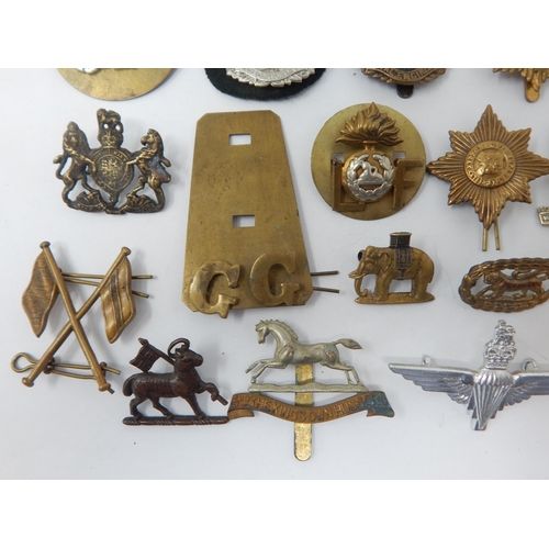 517 - Military Cap Badges Including Kings Own Hussars, Paras, Bandsman etc