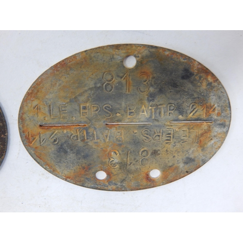 571 - WWII German Erkennungsmarke (Identification Tag): this was the standard-issue German military identi... 