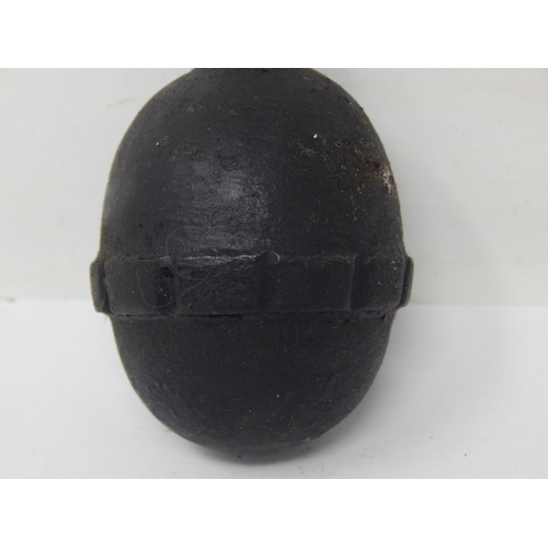 582 - WWI German Egg Grenade with Fuse Section (inert)