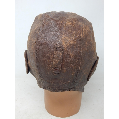 591 - WWII Flying Helmet with Label 