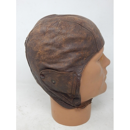 591 - WWII Flying Helmet with Label 