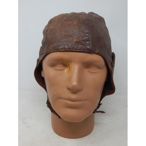 591 - WWII Flying Helmet with Label 