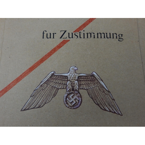 593 - WWII Nazi German Folders Fur Zustimmung 