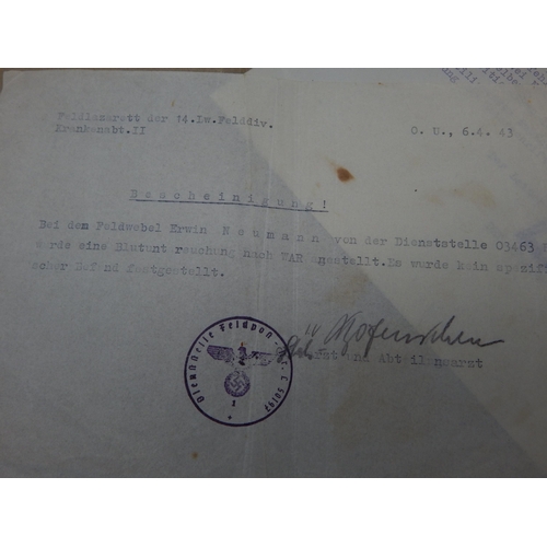 593 - WWII Nazi German Folders Fur Zustimmung 