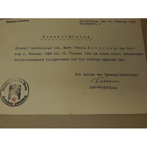 593 - WWII Nazi German Folders Fur Zustimmung 