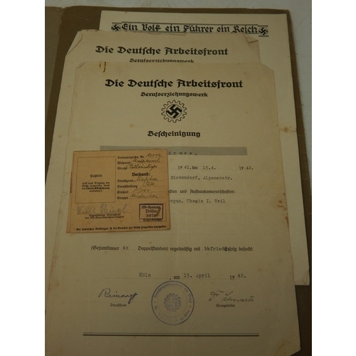 593 - WWII Nazi German Folders Fur Zustimmung 