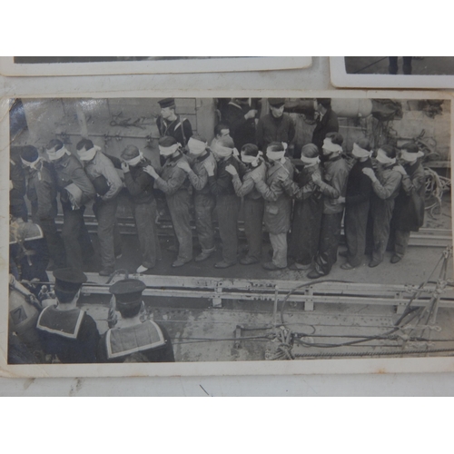 603 - WWII Naval Photographs Including Blindfolded German Prisoners of War.