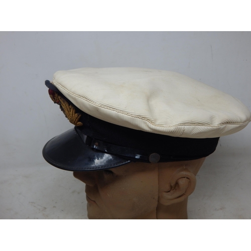 625 - Royal Navy Officers Peaked Cap with Bullion Badge. Note: Customers must satisfy themselves prior to ... 