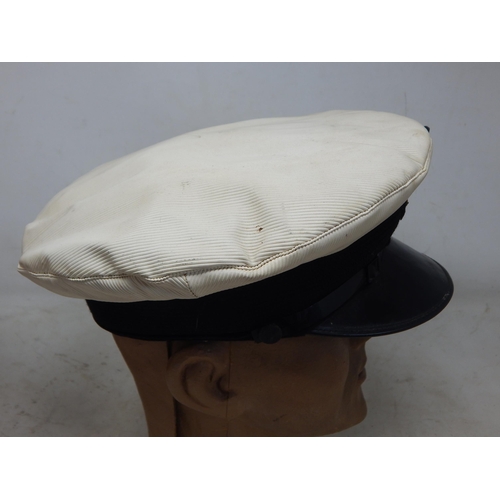 625 - Royal Navy Officers Peaked Cap with Bullion Badge. Note: Customers must satisfy themselves prior to ... 