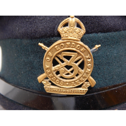 626 - London Yeomanry Sharp Shooters Peaked Cap. Note: Customers must satisfy themselves prior to bidding ... 