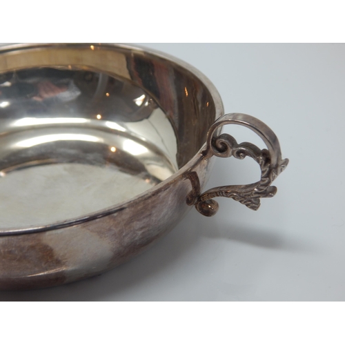 146 - Silver Twin Handled Bowl Hallmarked Sheffield 1989 by S.C: Weight 102g