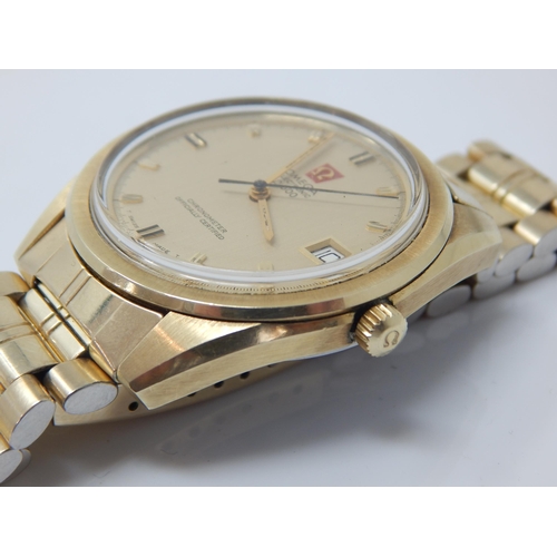 238 - Gentleman's Gold Plated Omega Electronic F300 Chronometer with Date Aperture on Original Omega Strap... 