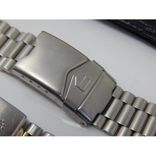 244 - Rolex Watch Strap together with a Tag Heuer Strap & Leather Strap.