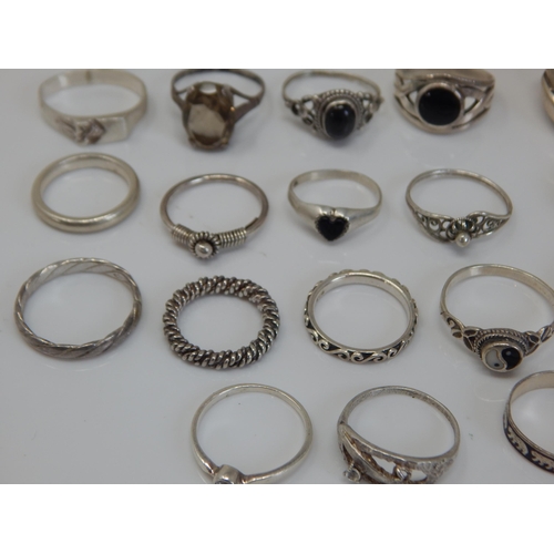 286 - A Large Quantity of Sterling 925 Silver Rings (lot)