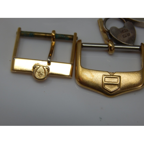 292 - Rolex Watch Strap Buckle, Omega Watch Strap Buckle, Tag Heuer Watch Strap Buckles, together with a s... 