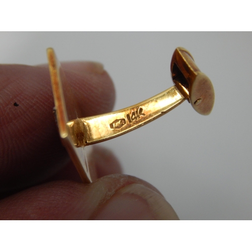 294 - A Heavy Pair of 14ct Gold Cufflinks: Weight 18.03g