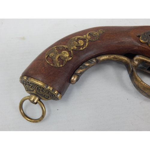 368 - Flintlock Pistol Replica with Working Action: Length 41cm