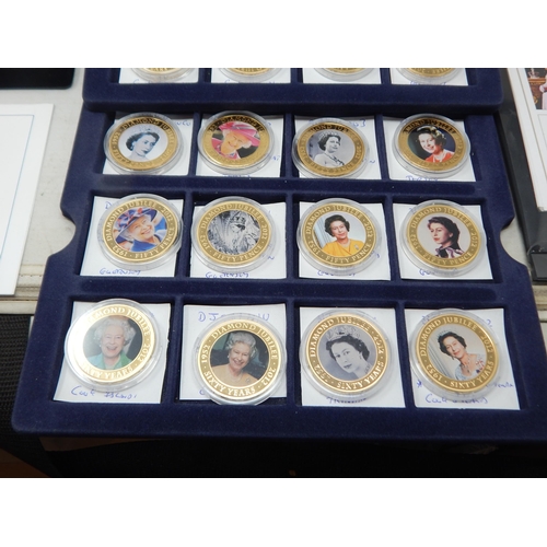 68 - Westminster Mint: The Gold Plated U.S Presidential Dollar Collection of 16 Coins together with The R... 