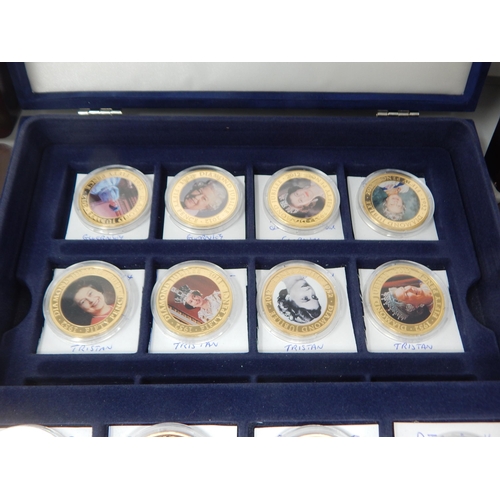 68 - Westminster Mint: The Gold Plated U.S Presidential Dollar Collection of 16 Coins together with The R... 