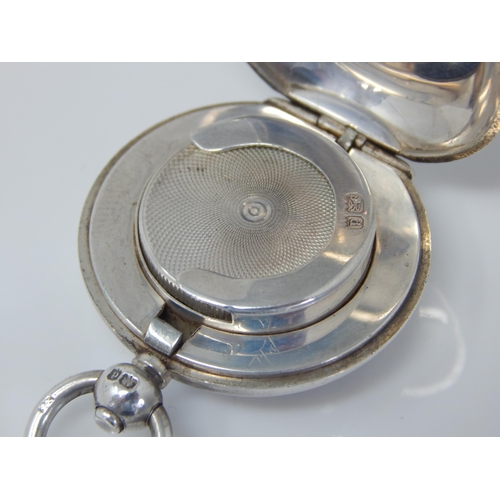 148G - Edwardian Silver Sovereign Holder (Not Personalised) in Good Clean Condition with Strong Spring Mech... 