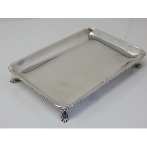 148L - Silver 4 Slice Toast Rack Hallmarked Sheffield 1936 by Mappin & Webb together with a Silver Tray Hal... 