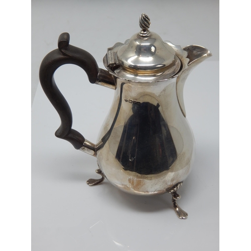 149C - Late Victorian Silver Hot Water Pot Hallmarked Chester 1901 by William Bruford & Son: Gross weight 2... 