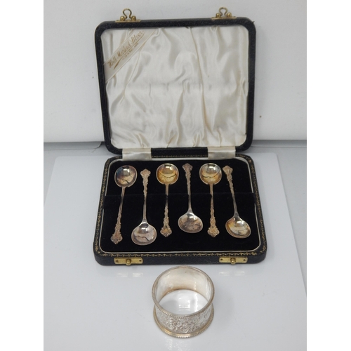 149D - A Set of 6 Silver Coffee Spoons Hallmarked Birmingham 1937 by A. J Bailey in original Fitted Case to... 