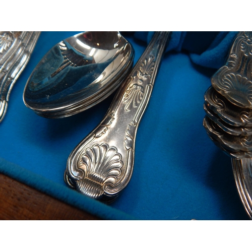 149E - A Canteen of Kings Pattern Silver Plated Cutlery together with a further part canteen of cutlery.