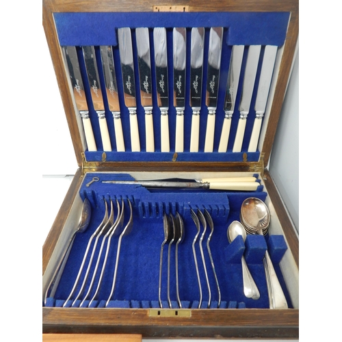 149E - A Canteen of Kings Pattern Silver Plated Cutlery together with a further part canteen of cutlery.