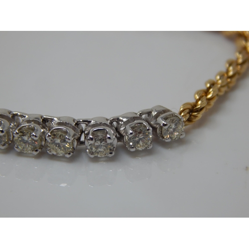 297 - 18ct Gold Diamond Bracelet Set with 14 Round Brilliant Cut Diamonds, L/M VS-SI totalling 1.61cts. Le... 