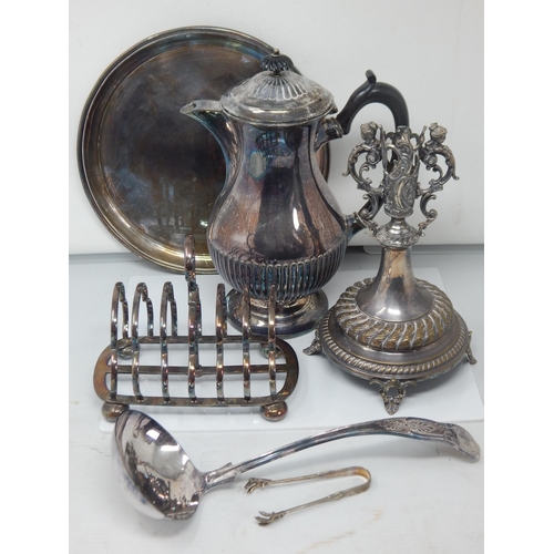 55 - A Quantity of Silver Plated Wares Including a WMF Epergne base etc