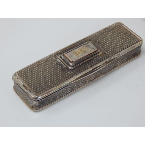 47 - George III Silver Toothpick Case with Interior Mirror & Hair Panel to Top: Hallmarked London 1818, M... 