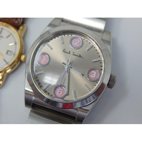 15 - Ladies Silver Wristwatch Hallmarked Sheffield 2000 together with Ladies Paul Smith & Rotary Wristwat... 