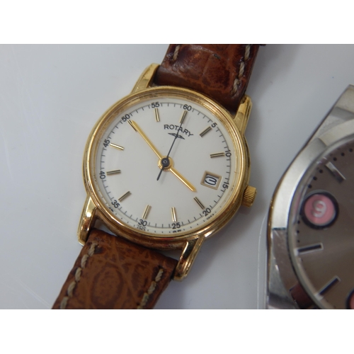 15 - Ladies Silver Wristwatch Hallmarked Sheffield 2000 together with Ladies Paul Smith & Rotary Wristwat... 