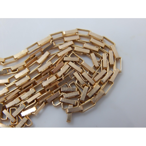 17 - 9ct Gold Box Chain a/f: Length 50cm: Weight 4.86g