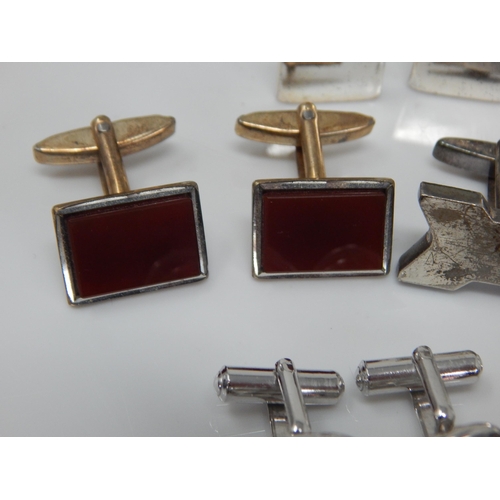 20 - 5x Pairs of Silver Cufflinks together with Further Pairs of Cufflinks including Nina Ricci