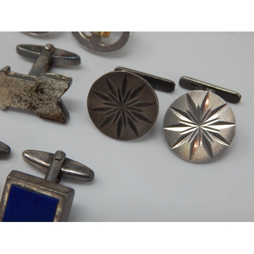 20 - 5x Pairs of Silver Cufflinks together with Further Pairs of Cufflinks including Nina Ricci