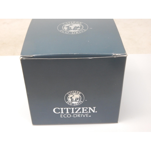 28 - Unworn Gentleman's Citizen Eco-Drive Wristwatch with Date Aperture in original Case with Outer Box &... 